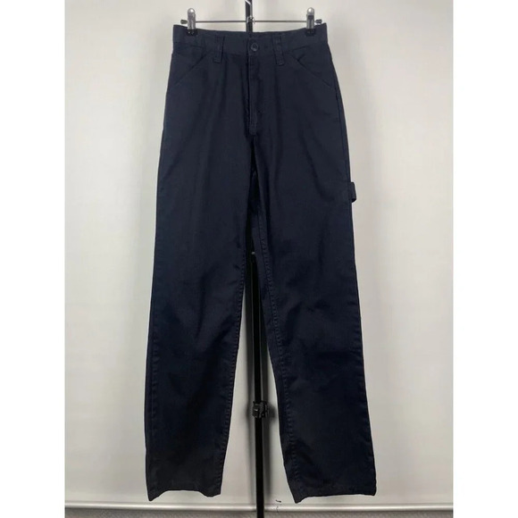 J. Galt Navy Blue Cargo Carpenter High Rise Wide Leg Cotton Blend Pants Size S - Picture 1 of 8